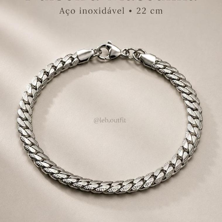 Pulseira Masculina Grumet Aço Inoxidável