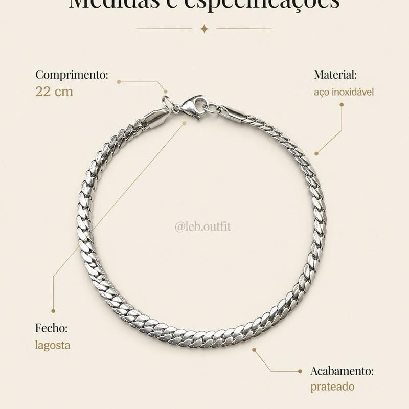 Pulseira Masculina Grumet Aço Inoxidável