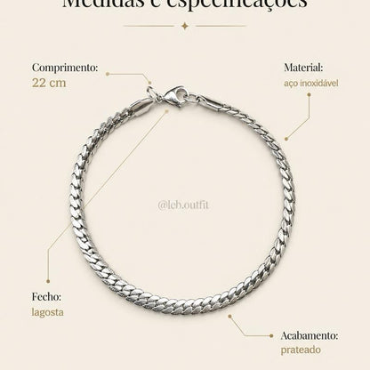 Pulseira Masculina Grumet Aço Inoxidável