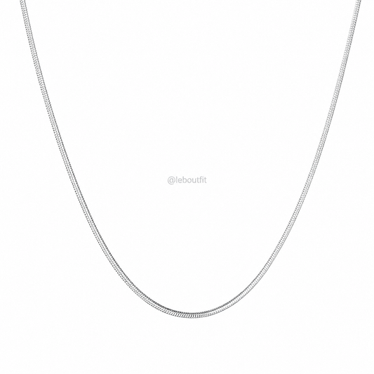 Corrente Minimalista Banhada a Prata