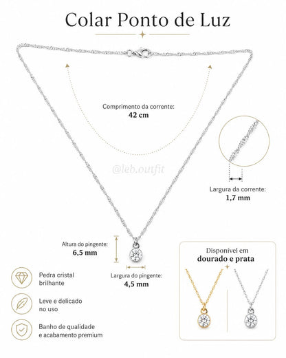 Detalhe final do pingente redondo com strass