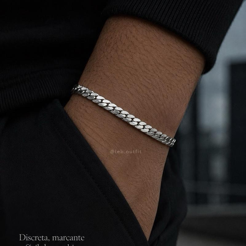 Pulseira Masculina Grumet Aço Inoxidável