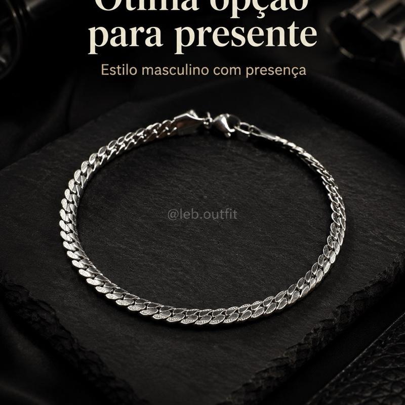 Pulseira Masculina Grumet Aço Inoxidável